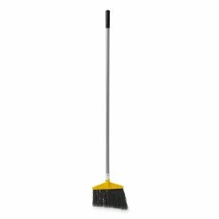 Promo 🎉 Rubbermaid Flagged Polypropylene Fill Aluminum Handle Angled Broom in Grey 🔥