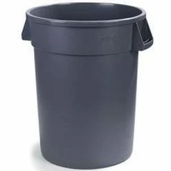 Promo 🎁 Carlisle Bronco™ 33 in. 55 gal Polyethylene Round Waste Bin Trash Container in Grey 🥰