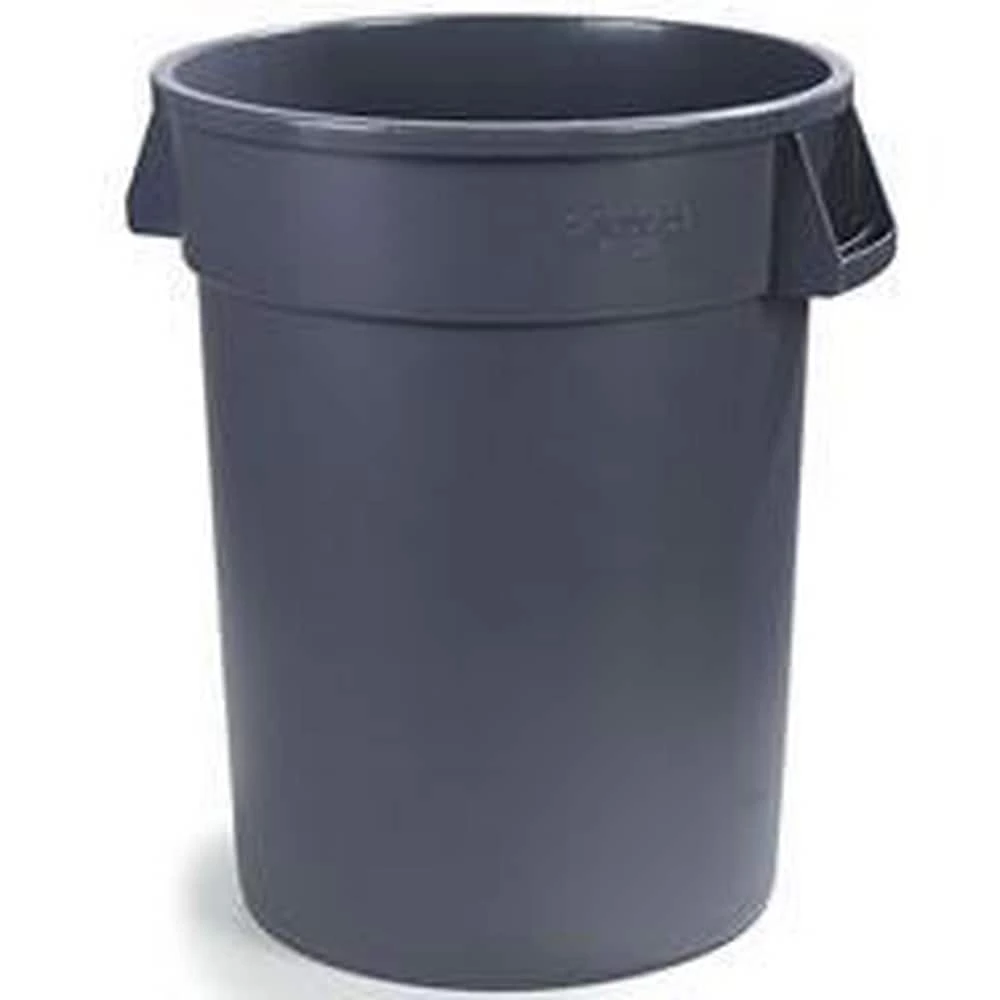 Promo 🎁 Carlisle Bronco™ 33 in. 55 gal Polyethylene Round Waste Bin Trash Container in Grey 🥰