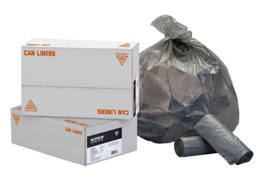 Cheap 🥰 Westcraft 45 x 50 in. 55 gal 2 mil Can Liner in Grey (Case of 100) 👏 - Image 2