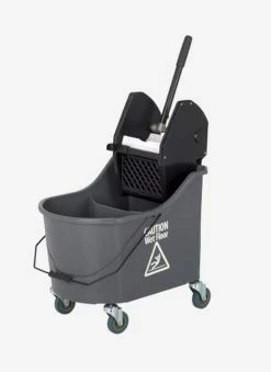 Flash Sale 🎉 Nuance Solutions Divided Mop Bucket with Down Press Wringer in Grey 😍