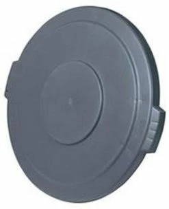 Discount ❤️ Carlisle Bronco™ 2-1/4 in. Polyethylene Round Waste Bin Lid in Grey for 44 gal Trash Container 🔥