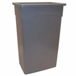 Best Pirce 😉 Continental Commercial Products Wall Hugger® 30 x 20 x 11 in. 23 gal Plastic Receptacle Can in Grey 🎁