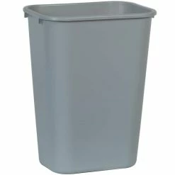 Wholesale ✔️ Rubbermaid 10-1/4 gal Waste Basket Large Rectangular Trash Can in Grey ✔️